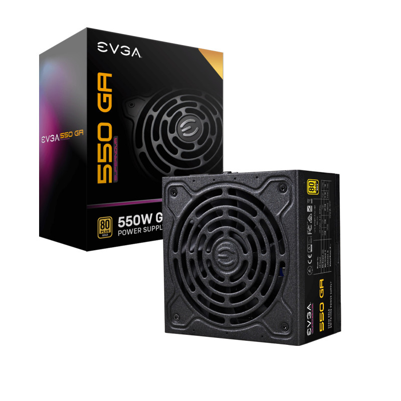 EVGA SuperNOVA 550 GA virtalähdeyksikkö 550 W 24-pin ATX ATX Musta