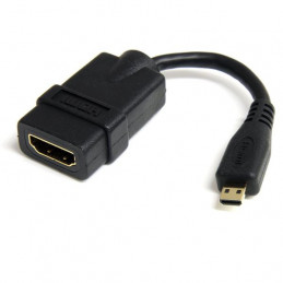 StarTech.com HDADFM5IN HDMI-kaapeli 0,12 m HDMI-tyyppi A (vakio) HDMI-tyyppi D (mikro) Musta