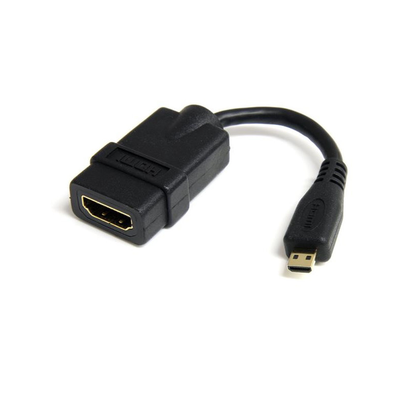 StarTech.com HDADFM5IN HDMI-kaapeli 0,12 m HDMI-tyyppi A (vakio) HDMI-tyyppi D (mikro) Musta