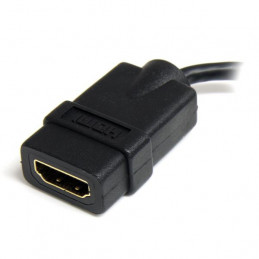 StarTech.com HDADFM5IN HDMI-kaapeli 0,12 m HDMI-tyyppi A (vakio) HDMI-tyyppi D (mikro) Musta