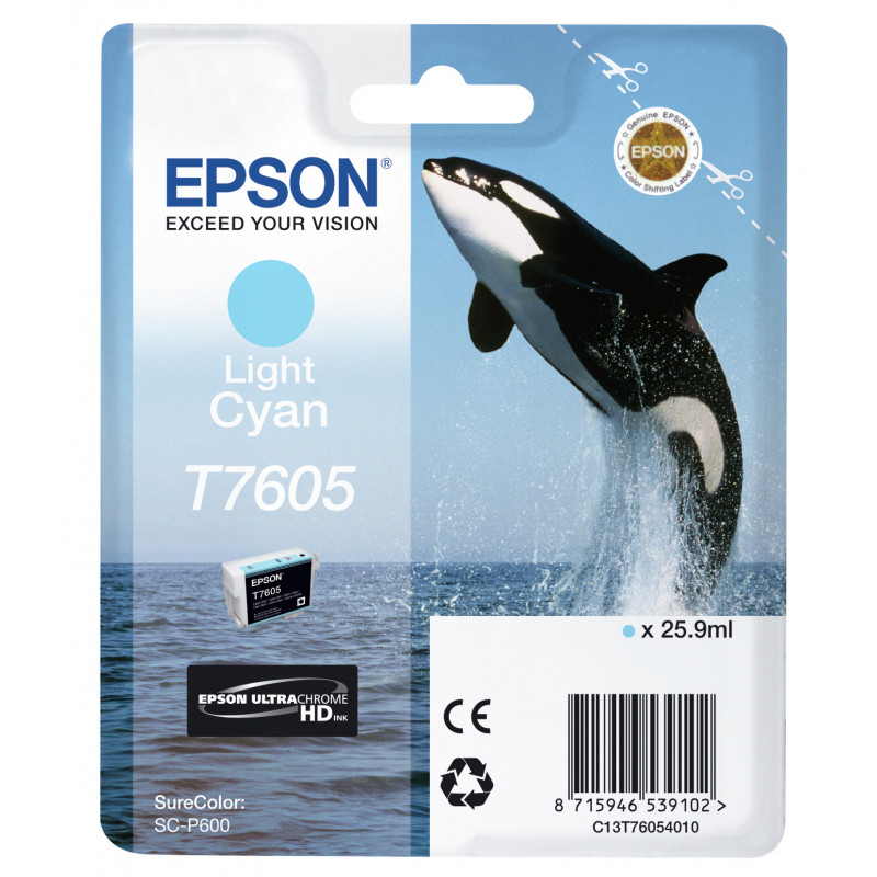 Epson T7605 vaalea syaani