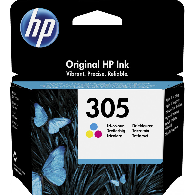 HP 305 mustekasetti 1 kpl Alkuperäinen Perusvärintuotto Syaani, Magenta, Keltainen