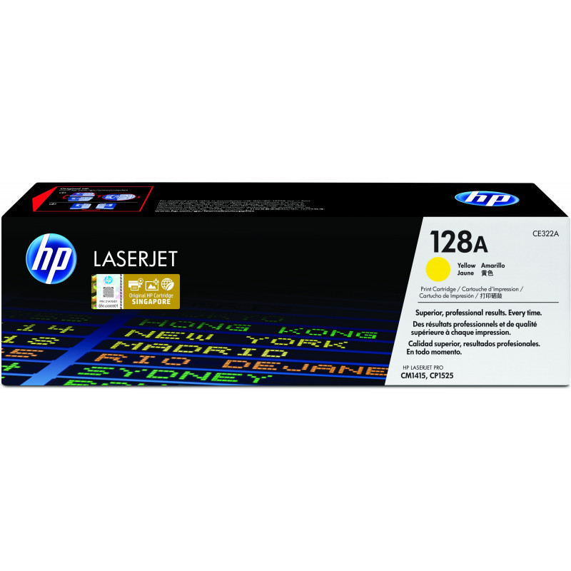 HP 128A värikasetti 1 kpl Alkuperäinen Keltainen