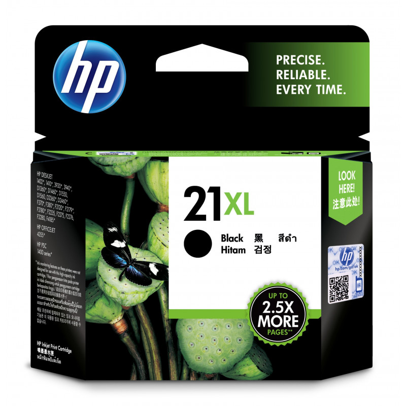 HP 21XL mustekasetti 1 kpl Alkuperäinen Korkea (XL) värintuotto Musta