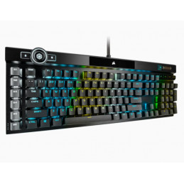 Corsair K100 RGB näppäimistö USB QWERTZ Hollanti Musta