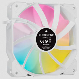 Corsair SP120 RGB ELITE Tietokonekotelo Tuuletin 12 cm Valkoinen 3 kpl