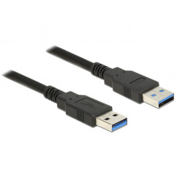 DeLOCK 85060 USB-kaapeli 1 m USB 3.2 Gen 1 (3.1 Gen 1) USB A Musta