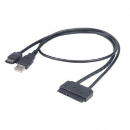 Akasa Flexstor eSATA USB SATA-kaapeli 0,4 m Musta