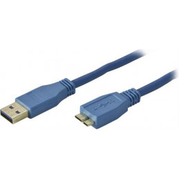 Deltaco USB3-005-K USB-kaapeli 0,5 m USB 3.2 Gen 1 (3.1 Gen 1) USB A Micro-USB B Sininen