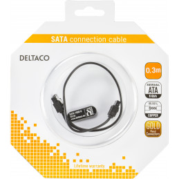 Deltaco SATA-1000-K SATA-kaapeli 0,3 m SATA 7-pin Musta