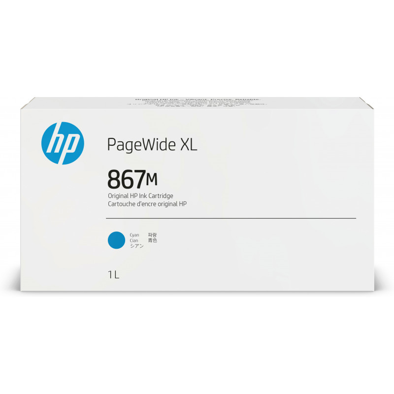 HP 867M 1-liter Cyan PageWide XL Ink Cartridge