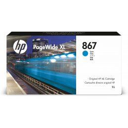 HP 867 1-liter Cyan PageWide XL Ink Cartridge