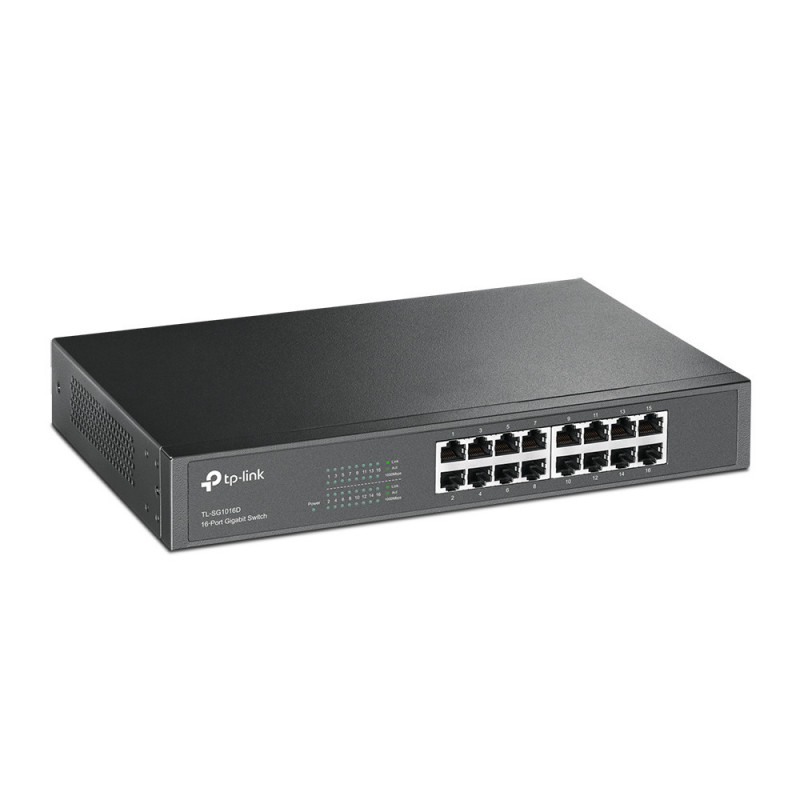 TP-LINK TL-SG1016D Hallitsematon Gigabit Ethernet (10 100 1000) Musta