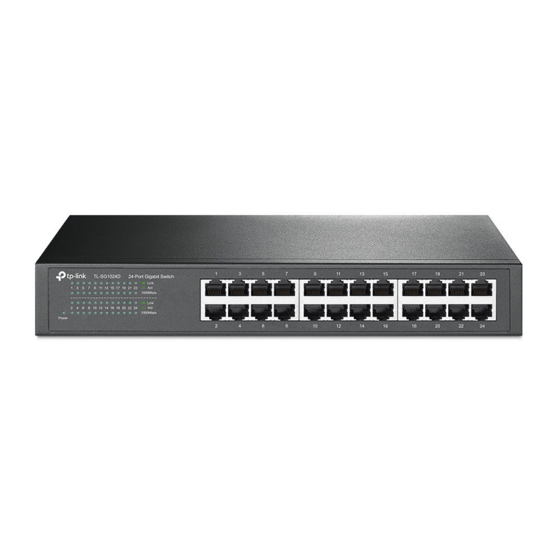 TP-LINK TL-SG1024D Hallitsematon Gigabit Ethernet (10 100 1000) Harmaa