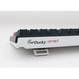 Ducky One 2 Tuxedo näppäimistö USB QWERTY englanti Musta, Punainen, Valkoinen