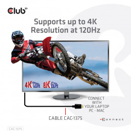 CLUB3D CAC-1375 HDMI-kaapeli 5 m HDMI-tyyppi A (vakio) Musta