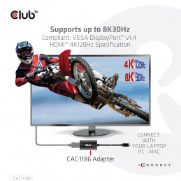 CLUB3D CAC-1186 videokaapeli-adapteri 0,15 m Mini DisplayPort HDMI-tyyppi A (vakio) Musta