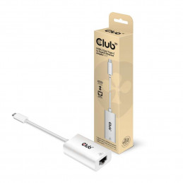 CLUB3D CAC-1519 kaapelin sukupuolenvaihtaja USB-C RJ-45 Valkoinen