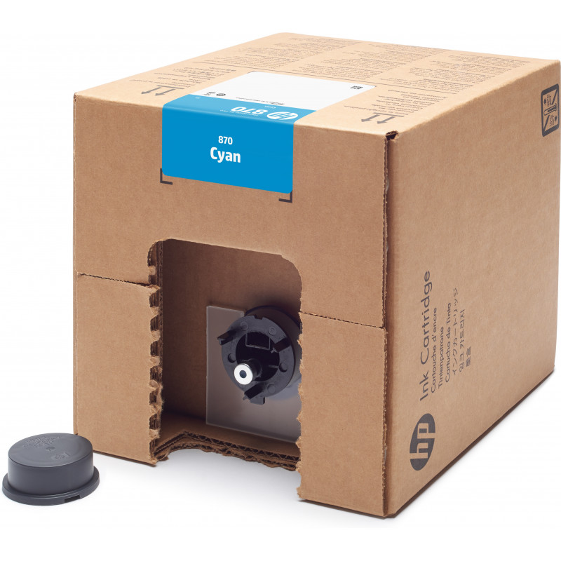 HP 870 syaani PageWide XL Pro -mustepatruuna 5 litraa