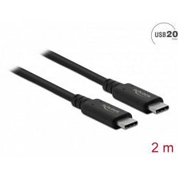 DeLOCK 86980 USB-kaapeli 2 m USB C Musta