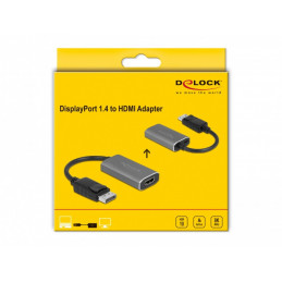 DeLOCK 63118 videokaapeli-adapteri 0,2 m DisplayPort HDMI-tyyppi A (vakio) Harmaa