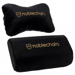 noblechairs Cushion set Musta, Kulta 2 kpl