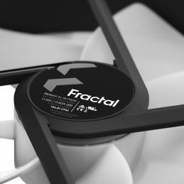 Fractal Design Prisma AL-18 PWM Tietokonekotelo Tuuletin 18 cm Musta, Valkoinen 2 kpl