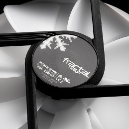 Fractal Design Prisma AL-12  PWM Tietokonekotelo Tuuletin 12 cm Musta, Valkoinen