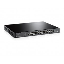 TP-LINK T3700G-28TQ Hallittu L3 Gigabit Ethernet (10 100 1000) 1U Musta
