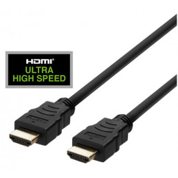 Deltaco HU-20 HDMI-kaapeli 2 m HDMI-tyyppi A (vakio) Musta