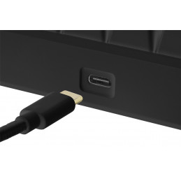 Deltaco GAM-075-CH näppäimistö USB QWERTZ Sveitsi Musta