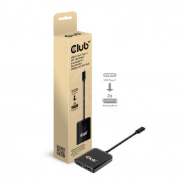 CLUB3D USB3.2 Gen2 Type-C(DP Alt-Mode) to DisplayPort Dual Monitor 4K60Hz M F MST hub