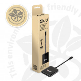 CLUB3D USB3.2 Gen2 Type-C(DP Alt-Mode) to DisplayPort Dual Monitor 4K60Hz M F MST hub