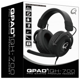 QPAD QH700 kuulokkeet ja kuulokemikrofoni Langallinen Pääpanta Pelaaminen Musta