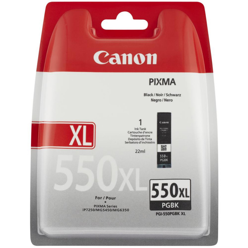 Canon PGI-550XL PGBK w sec mustekasetti 1 kpl Alkuperäinen Korkea (XL) värintuotto