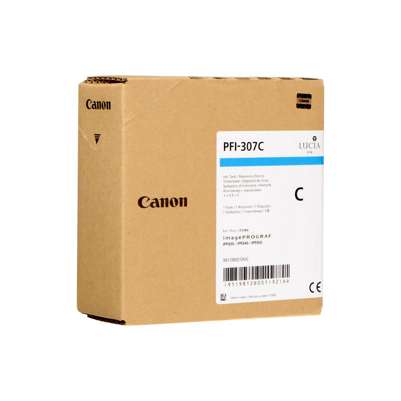 Canon PFI-307C mustekasetti Alkuperäinen Syaani