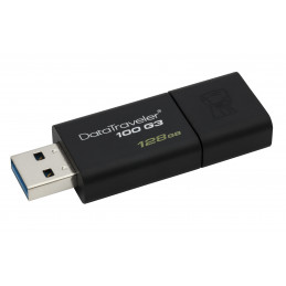 Kingston Technology DataTraveler 100 G3 USB-muisti 128 GB USB A-tyyppi 3.2 Gen 1 (3.1 Gen 1) Musta