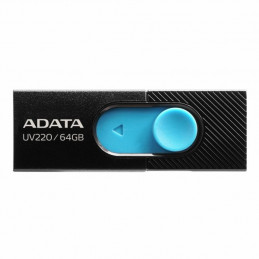 ADATA UV220 USB-muisti 64 GB USB A-tyyppi 2.0 Musta, Sininen