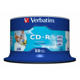 Verbatim CD-R AZO Wide Inkjet Printable no ID 700 MB 50 kpl