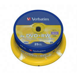 Verbatim DVD+RW Matt Silver 4,7 GB 25 kpl
