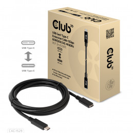 CLUB3D USB C GEN1 EXT CABLE 5GBPS 4K60HZ M F 1M USB-kaapeli 2 x USB C