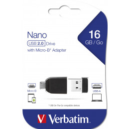 Verbatim Store' n' Go Nano USB-muisti 16 GB USB A-tyyppi 2.0 Musta