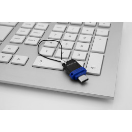 Verbatim 49966 USB-muisti 32 GB USB Type-A   USB Type-C 3.2 Gen 1 (3.1 Gen 1) Musta, Sininen, Hopea