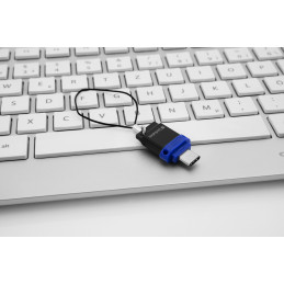 Verbatim 49967 USB-muisti 64 GB USB Type-A   USB Type-C 3.2 Gen 1 (3.1 Gen 1) Musta, Sininen, Hopea