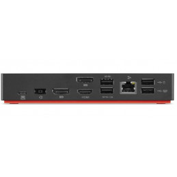 Lenovo 40AS0090EU kannettavien tietokoneiden telakka ja porttitoistin Langallinen USB 3.2 Gen 1 (3.1 Gen 1) Type-C Musta