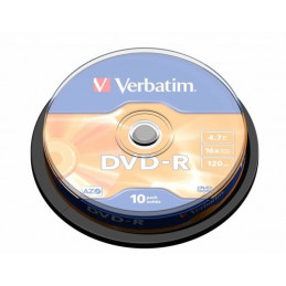 Verbatim DVD-R, 16x, 4,7 GB/120 min, 10-pakkaus, spindle,...