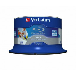 Verbatim BD-R, 6x, 25GB/200tim, Wide Inkjet Printable,...
