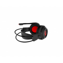 MSI DS502 Kuulokkeet Langallinen Pääpanta Pelaaminen Musta, Punainen