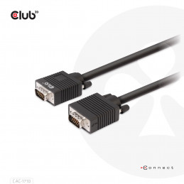 CLUB3D CAC-1710 videokaapeli-adapteri 10 m VGA (D-Sub) Musta