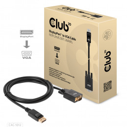 CLUB3D CAC-1012 DisplayPort-kaapeli 2 m Musta